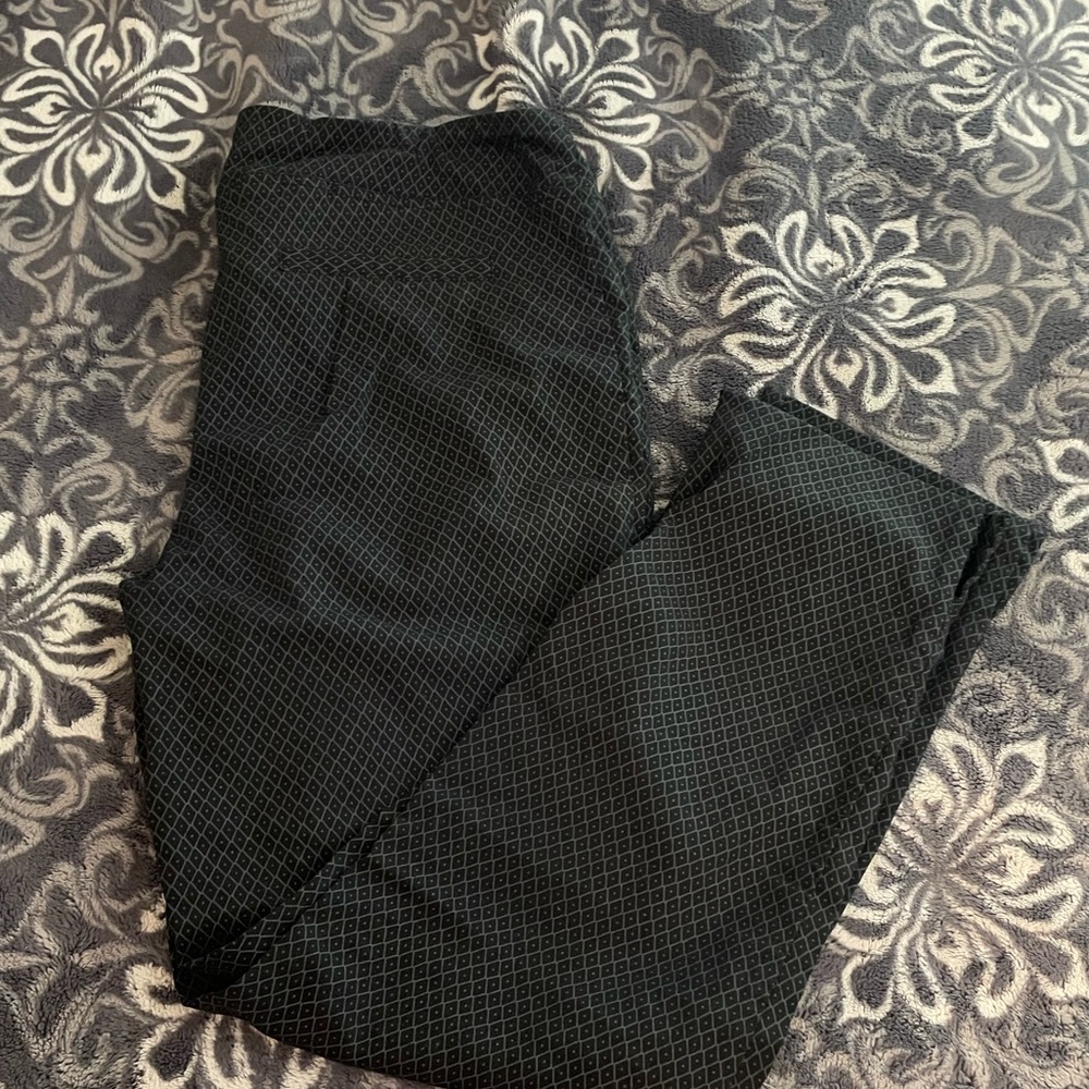Elegant Black Patterned Women's Pants